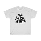 My Life in Letters Logo Unisex Heavy Cotton White Tee